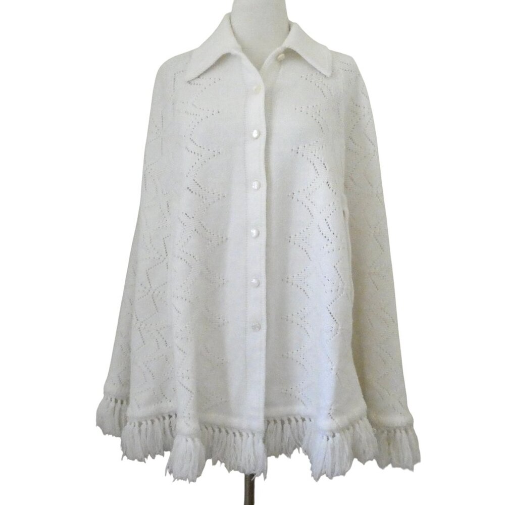 vtg 60s 70s CUDDLEKNIT poncho cape